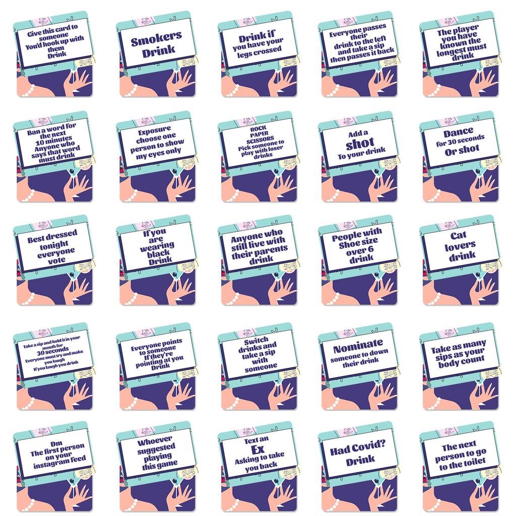 50 Карт для настольной игры Многопользовательские Интерактивные Разминочные игровые карты Досуг и развлечения Веселье для вечеринки Командообразующие карты Карты для настольной игры