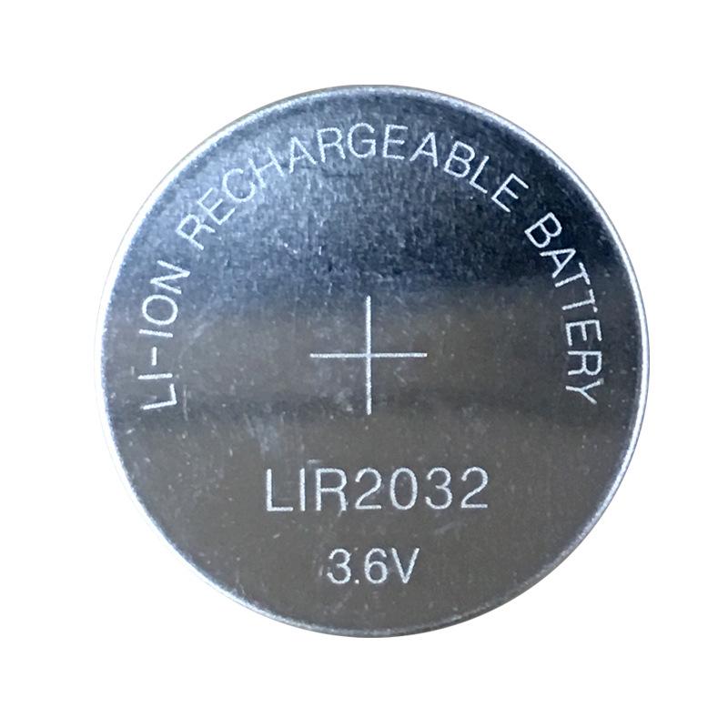 Новая аккумуляторная батарейка-таблетка LIR2032 3,6 В с припаянными выводами