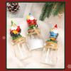 Christmas Themed Resins Dwarf Gnomes Figurine Candy Jar Glass Cookie Food Storage Container Table Decors Ornament Gift
