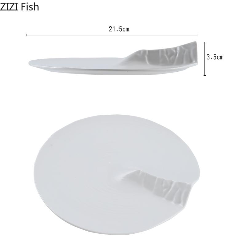 Креативная керамическая тарелка для основного блюда в ресторане отеля, необычной формы, для домашнего ужина, стейка, украшения еды, десертной тарелки