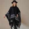 Travel Wear Ethnic Style Shawl Cape Double-Sided Versatile Thickened Cape Warm Shawl Scarf Women