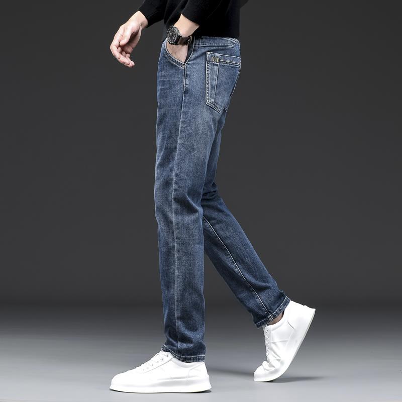 Men's Jeans Stretch Leisure Business Slim Straight Pants