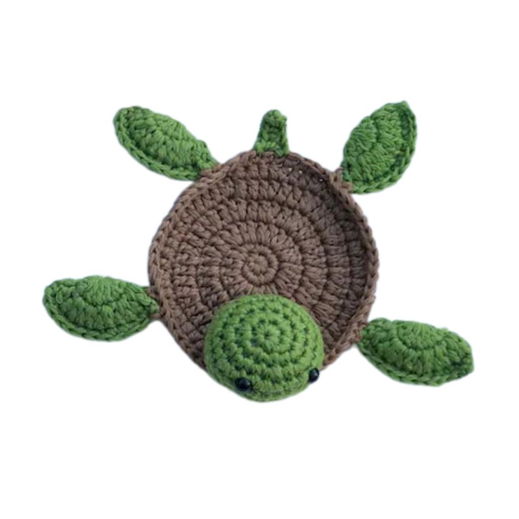Decorative Table Mat Artistic Handmade Crochet Coaster Eye Catching Coaster Cute Animal Cup Mat Wool Thread Material