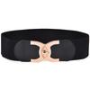 Wide Elastic Waist Belt Ladies Retro Fashion Cinch Stretchy Stylish PU Leather Dress Waistband for Women
