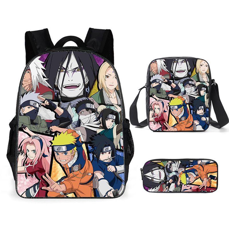 Naruto Naruto Surrounding Primary School Bag Cartoon Animation Backpack Satchel Pencil Case