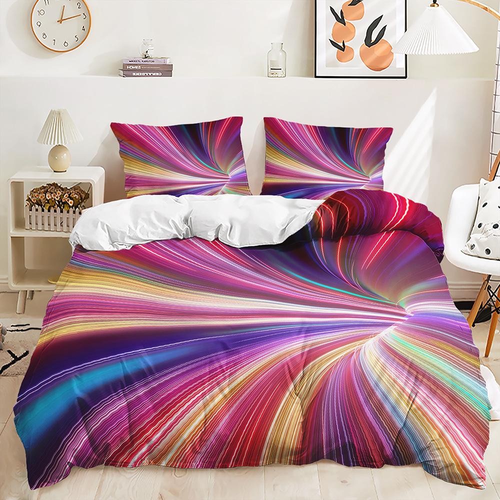 Bed Three-Piece 3D Pattern Creative Quilt Cover 3D Digital Printing Kit