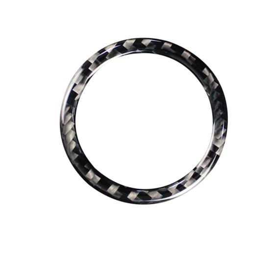 Start Stop Button Carbon Ring Portable Decoration Cover Fiber Interior Engine Ignition