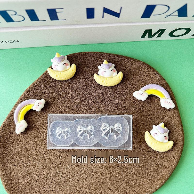 3D Мультяшная Бантик Маникюр Силиконовая Форма для Смолы и УФ-Клея DIY Поделки
