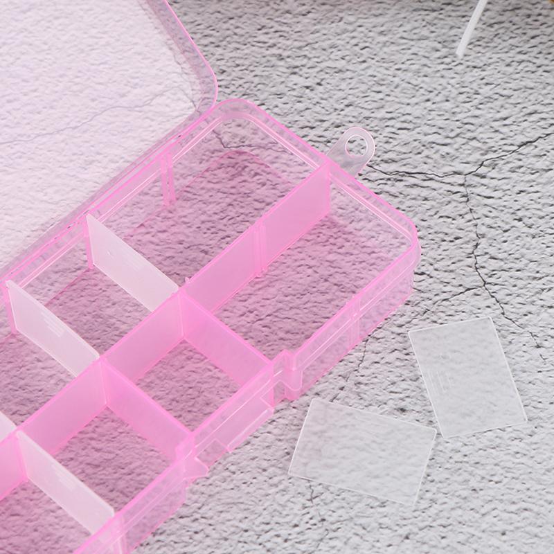 Регулируемый пластиковый ящик для хранения ювелирных изделий с 10 отделениями, контейнер-органайзер с винтами