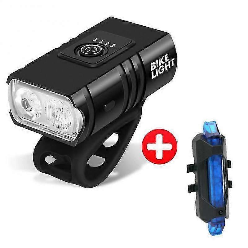 USB Rechargeable Bike Light T6 LED MTB Bicycle Front Back Rear Taillight Cycling