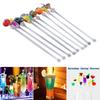 10Pcs Cocktail Stirrers Swizzle Sticks Food Grade BPA Free Heat-Resistant Design