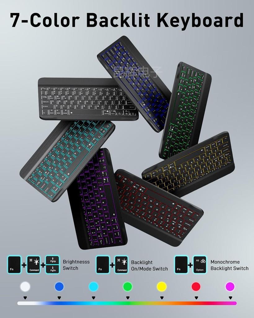 Чехол-клавиатура RGB Bluetooth и бесшумная мышь для iPad 10-го поколения 11 дюймов 10,9"