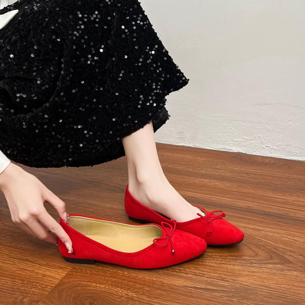 2025 New Bow Soft-soled Casual Shoes French Outer Wear High-end Sense One-pedal Shallow Single Shoes Women's Summer Versatile