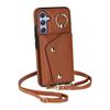 Кошелек-чехол на ремешке-шнурке с кольцом и молнией из кожи для Samsung Galaxy S26 Ultra S25 FE S24 Plus S23 S22 S21 Note 20