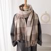 Imitation Cashmere Retro Plaid Warm Shawl Scarf To Keep Out The Cold Autumn And Winter Fashion Atmosphere Versatile Fringed Scarf