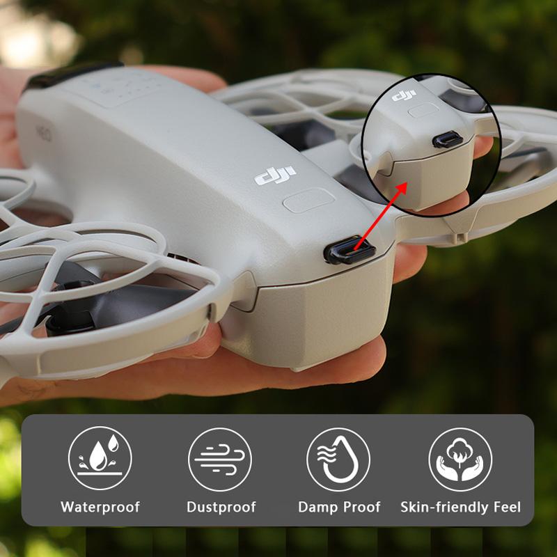 Заглушка от пыли для порта аккумулятора DJI Neo со шнурком, ручной дрон, силиконовая заглушка для порта зарядки, защита от пыли и влаги, аксессуар