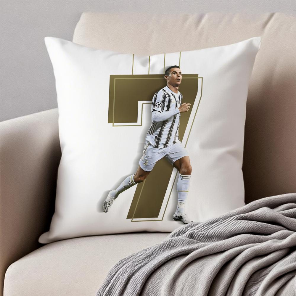 Легендарный CR7 Криштиану Роналду Наволочка для подушки Антипылевой Невидимая молния Короткий плюш Подушка для дивана