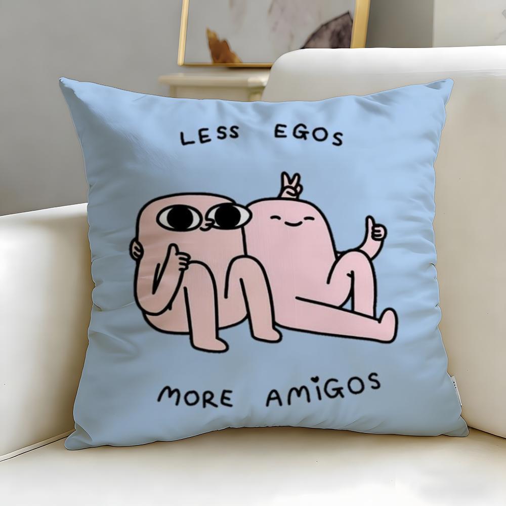 popular cartoon character ketnipz Cushion Cover Soft & Easy-Wash Pillow Case – Versatile for Couch, Bed, Travel and Office