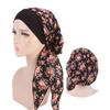 New Fashion Printed Flowers Women Inner Hijabs Caps Muslim Head Scarf Turban Bonnet Ready To Wear Ladies Wrap Under Hijab Cap