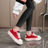 Новая дышащая женская обувь, парусиновая обувь с круглым носком, износостойкая и универсальная корейская повседневная обувь увеличенной высоты
