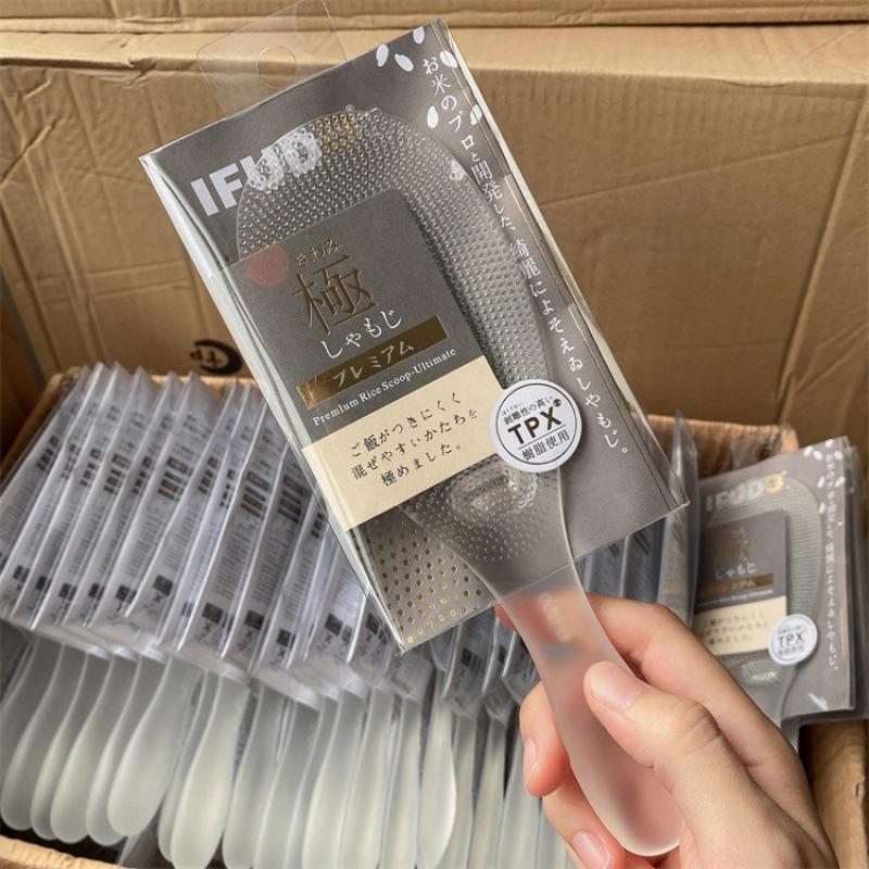 Японская вертикальная антипригарная ложка для риса, прозрачная бытовая лопатка для риса, рисоварка, ложка из смолы для пибимпаба.