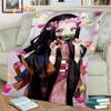 Kamado Nezuko Demon S-Slayer Japan Anime Soft Flannel Blanket для кроватей, спален, диванов, пикников, пледов для детей, отдыха на свежем воздухе