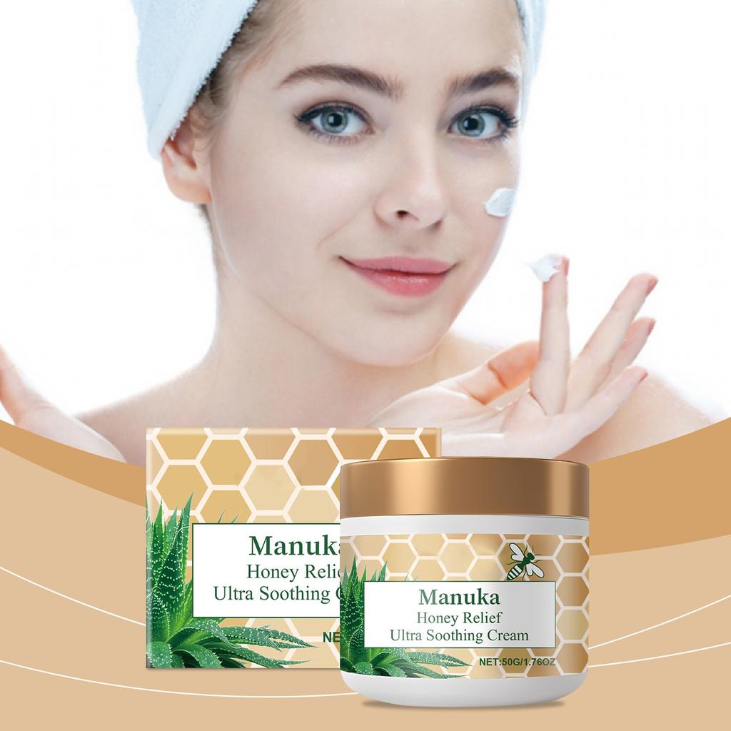 Крем от экземы с медом Манука (Аромат бесплатно) 16 унций - Увлажняющий лосьон для облегчения - Мазь от зуда, сухой сыпи на коже - Успокаивающий увлажняющий крем для кожи