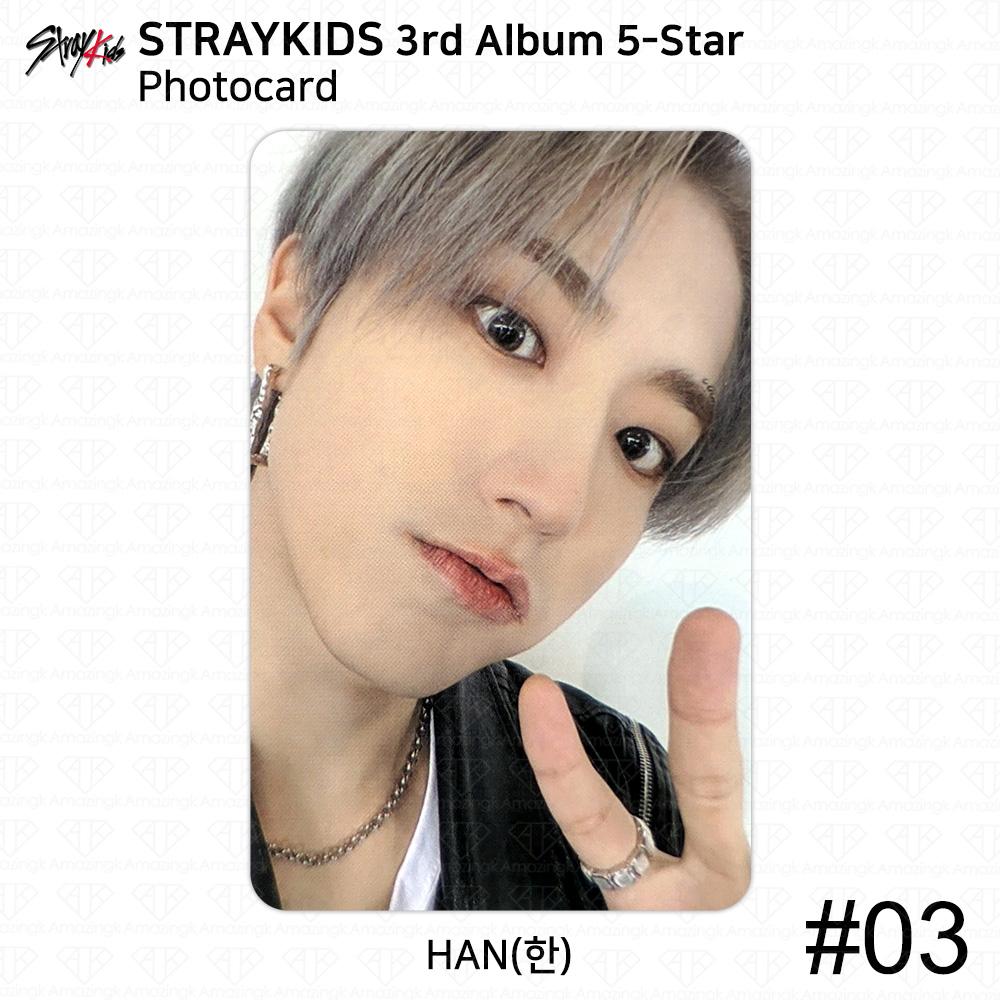 Stray Kids 3-й альбом, 5-звездочная официальная фотокарточка, стандартная версия, цифровая упаковка, версия KPOP