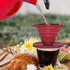 Collapsible Coffee Filter Funnel Heat Resistant Silicone Coffee Funnel Portable Coffee Brewing Tools