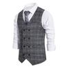 Men's Business Slim Fit Casual Men's Vest for Wedding Soft Wool Tweed Waistcoat Herringbone Groosmen Retro Vintage Slim