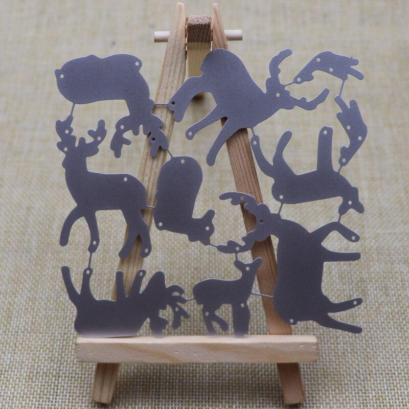 Animal Cutting Dies Different Deer Set Metal Stencil for DIY Scrapbooking Album Embossing Paper Card