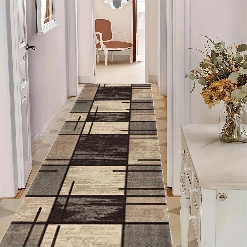 Retro Bodhi Leaf Runner Rug, Non-slip & Easy to Clean Entryway Hallway Mat, Carpet for Bedroom Kitchen, Home Decor