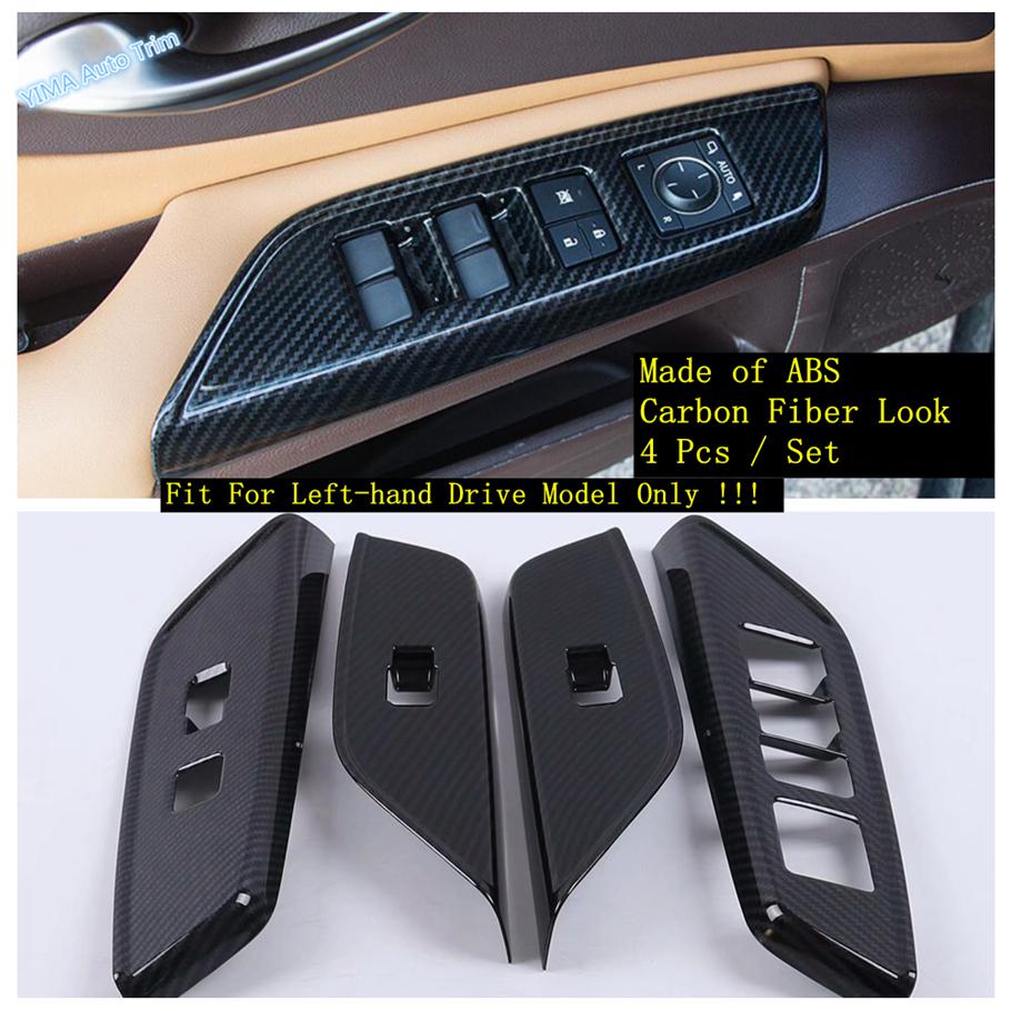 ABS Car Air AC Outlet Vent /Window Lift / Steering Wheel Frame Cover Trim For Lexus ES 2018 - Carbon Fiber Look Accessories