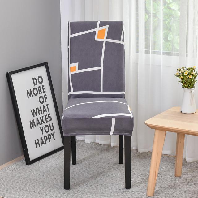 Универсальный чехол на обеденный стул, эластичные чехлы с геометрическим рисунком, чехол на стул, эластичный чехол на сиденье для свадьбы, отеля, банкета, гостиной
