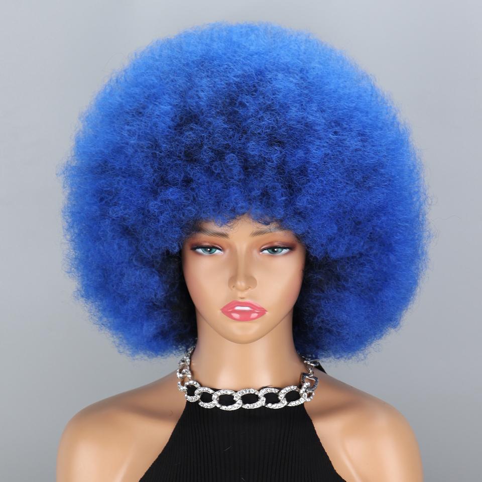 MISSQUEEN Радужный вьющийся афро парик для детей и женщин, синтетическое волокно, вьющийся афро парик, косплей, повседневная одежда, странный вьющийся парик