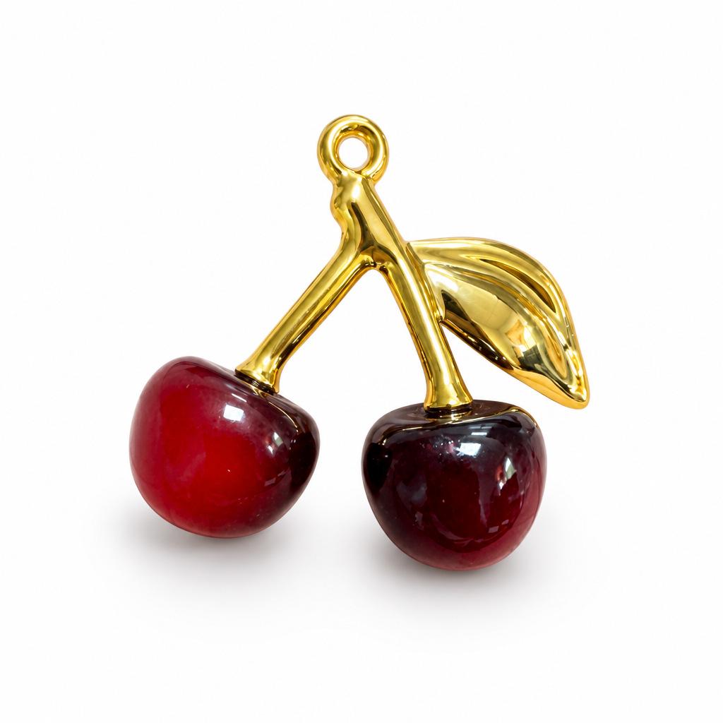 Многоцветная сумка-тоут Cherry Lock с фруктовой подвеской и брелоком в виде вишни