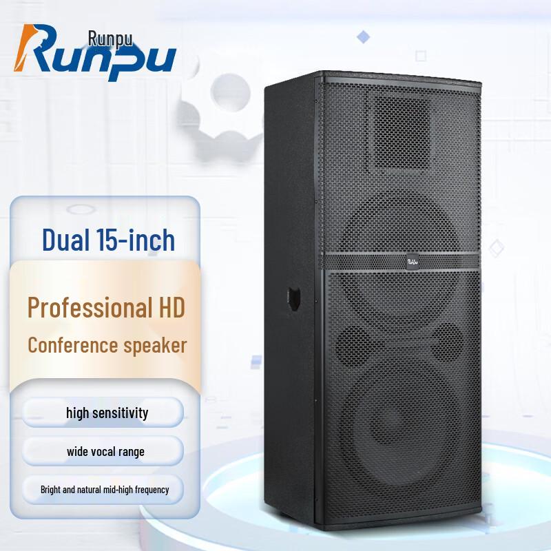 Runpu Professional Dual 15-inch Passive Conference Speaker (CN version)