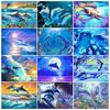 DIY 5D Diamond Painting Animal Cross Stitch Kit Full Round Sea Life Diamond Embroidery Rhinestone Picture Mosaic DIY Gift