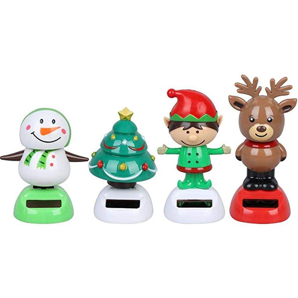 Head Dancer Dashboard Decor Solar Dancing Doll Swinging Bobble Toy Santa Claus Christmas Snowman