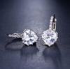 Супер сверкающие циркониевые серьги в форме сердца для женщин, модные стильные ювелирные изделия для свадебной вечеринки, подарки, серьги