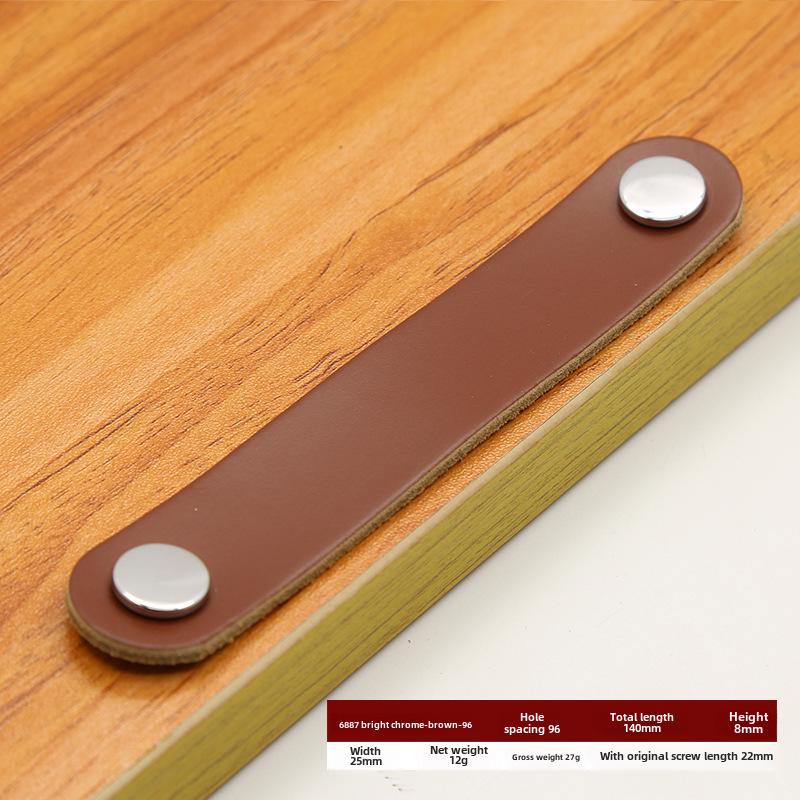 Кожаная ручка для шкафа, ящика, винного ящика и т. д. - акценты из цинкового сплава