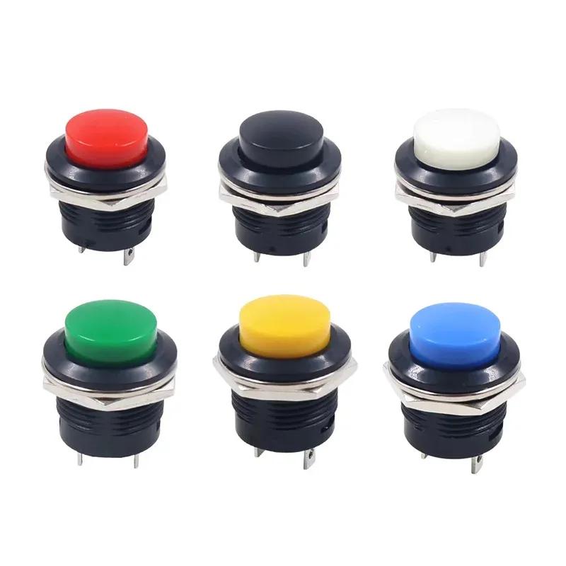 R13-507 Round-shape Push Button 2Pin 16MM Self-Reset Momentary Electric Switches