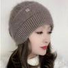 Autumn and Winter Polyester Wrapped Head Cap Knitted Hat Women's Warm Hat Wool Handmade Jacquard Hat