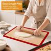 Lot de 2 tapis de cuisson en silicone réutilisables antiadhésifs pour four, fibre de verre, jusqu'à 230 °C