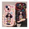 Doodle Girl Applicable Apple 16 Mobile Case 15 Puff 14 Protection Soft Case IPhone 13 Advanced 12 Silicone 11