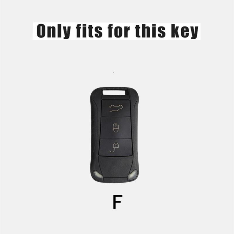 Zinc Alloy Leather Car 3 Buttons Remote Key Case Cover Protector Shell For Porsche Cayenne GTS Panamera Carrera GT3 Accessories KLNOV1