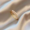 Fashion Personality Pearl Ring Women'S Niche Design Premium Index Finger Ring Simple Exquisite Ring