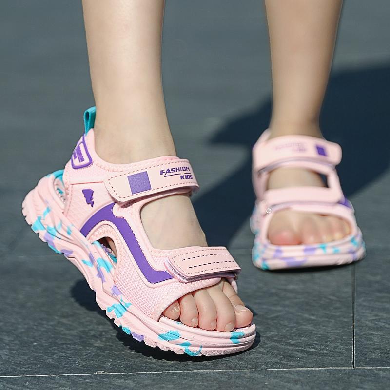 Летние сандалии для девочек Пляжная обувь Тапочки Спортивная обувь для подиума Обувь для активного отдыха на реке Детские сандалии