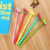 School Season 10pcs 0.5mm Cute Fruit Shape Gel Pen Creative Pen Cartoon Small Fresh Learning Stationery Water-based Signature Pen