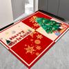 Christmas Bathroom Floor Mat Diatomaceous Mud Floor Mat Bathroom Water Absorbent Non Slip Mat Foot Mat Door Quick Drying Carpet